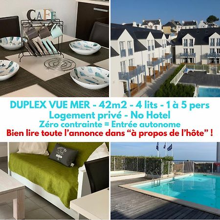 Duplex Vue Mer - Plage A 100M- 4 Lits - Parking Sous Sol Audierne Exterior foto